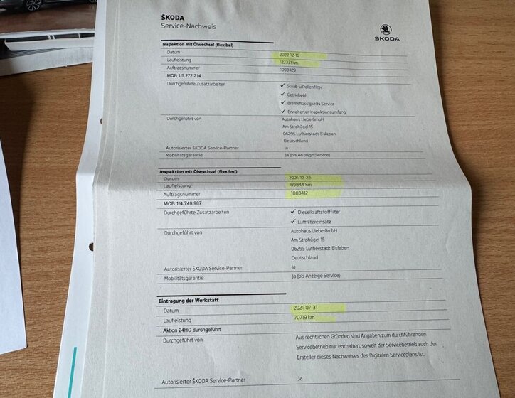 Škoda Superb Liftback 2,0 l 110 kw