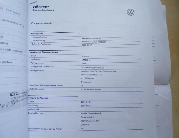 Volkswagen Passat Kombi 1,6 l 88 kw