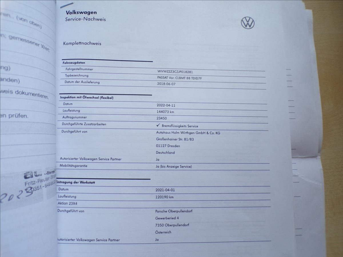 Volkswagen Passat Kombi 1,6 l 88 kw