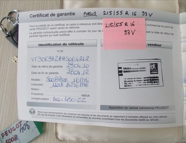 Peugeot 5008 MPV 1,6 l 80 kw