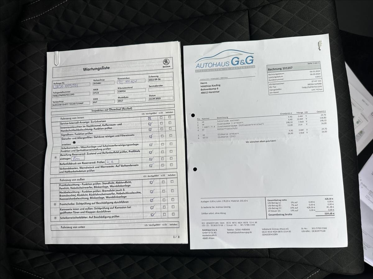 Škoda Superb Kombi 2,0 l 140 kw