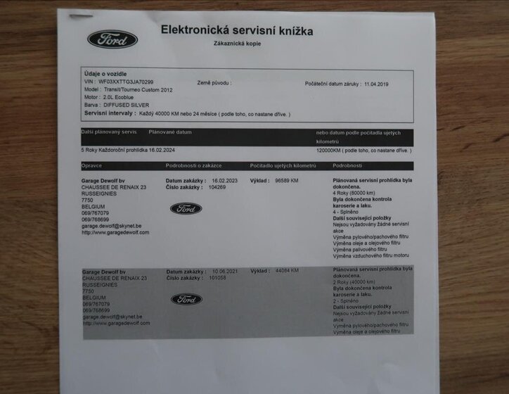 Ford Tourneo Custom Ostatní 2,0 l 96 kw