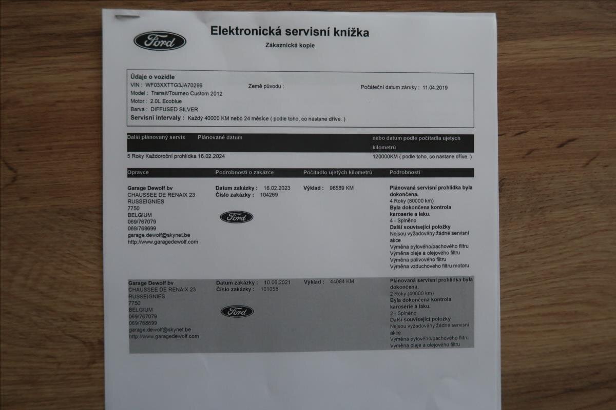 Ford Tourneo Custom Ostatní 2,0 l 96 kw