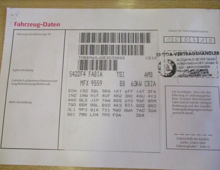 Škoda Fabia Hatchback 1,2 l 63 kw