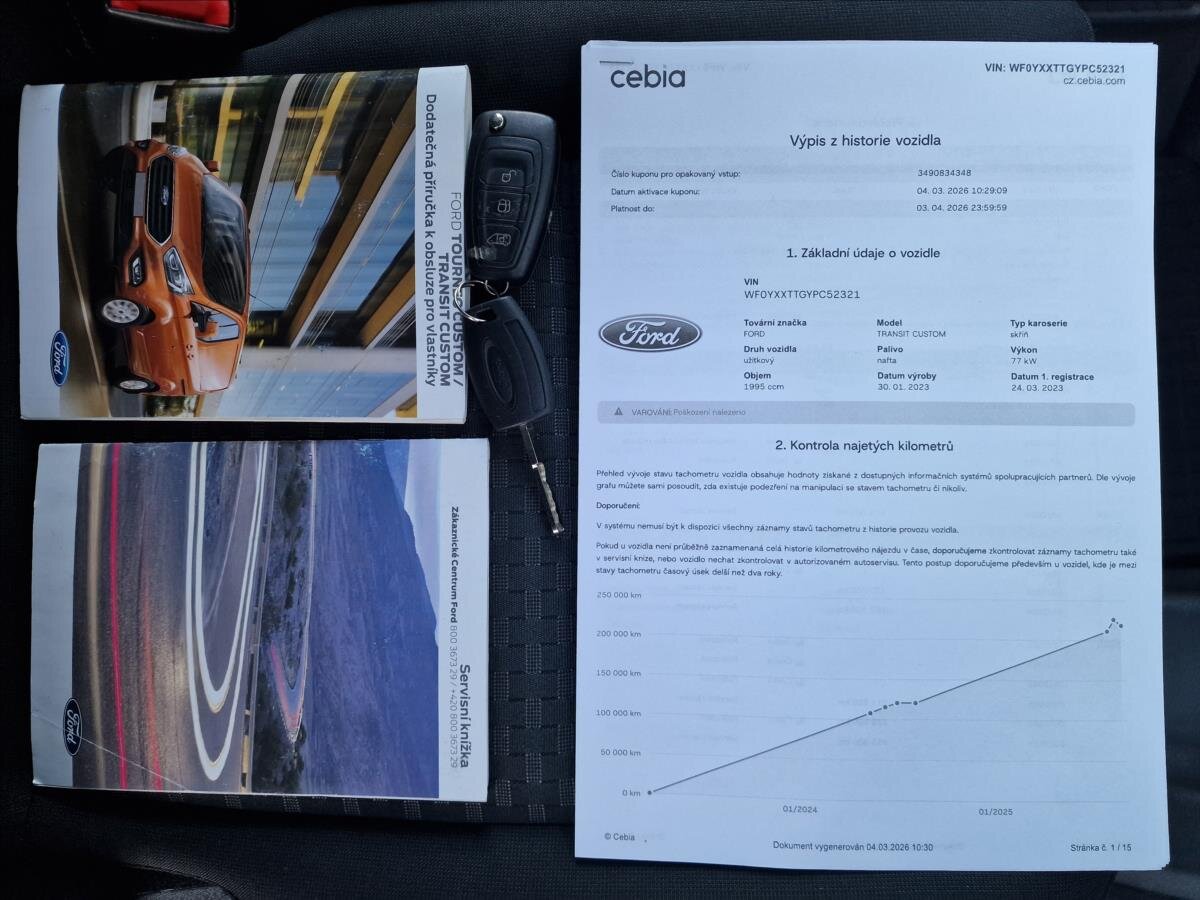 Ford Transit Custom Skříň 2,0 l 77 kw