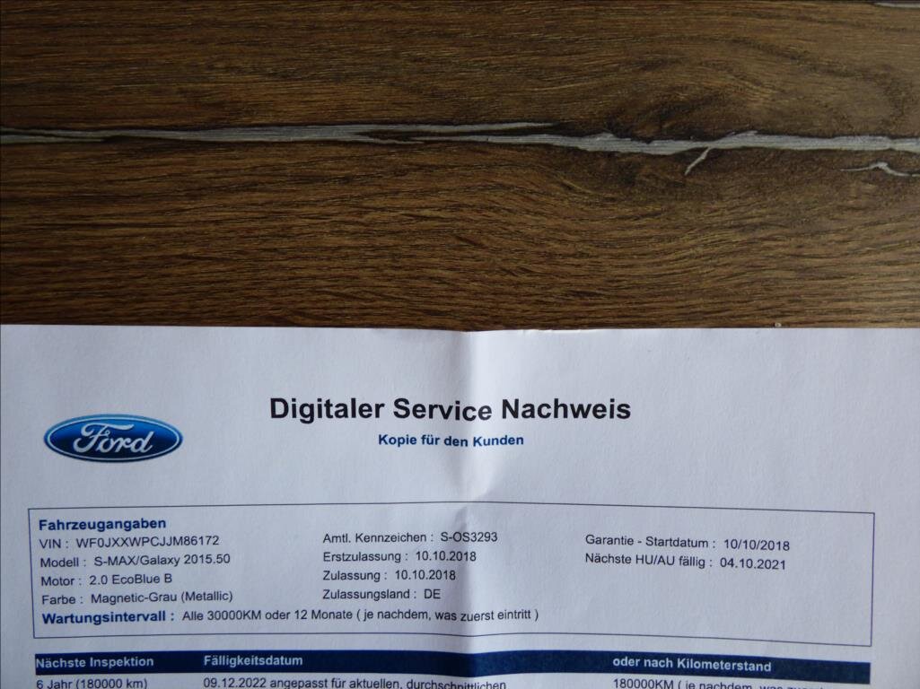 Ford S-MAX MPV 2,0 l 110 kw