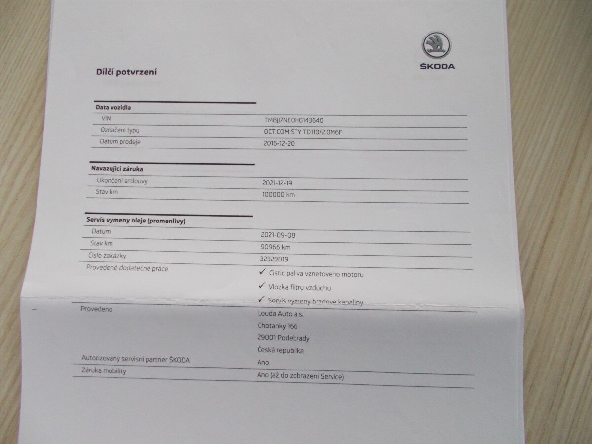 Škoda Octavia Kombi 2,0 l 110 kw