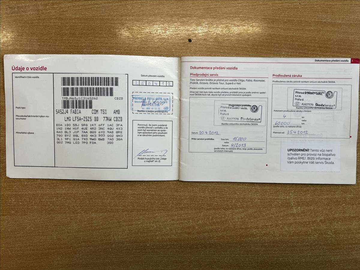 Škoda Fabia Kombi 1,2 l 77 kw