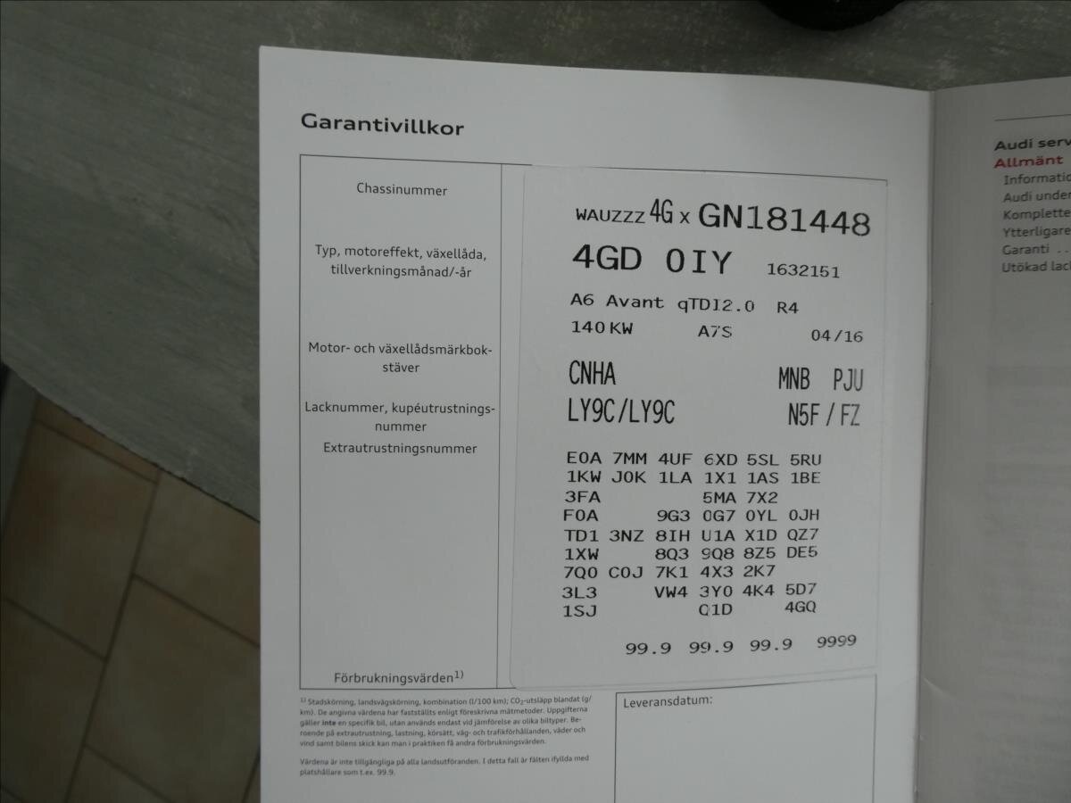 Audi A6 Kombi 2,0 l 140 kw