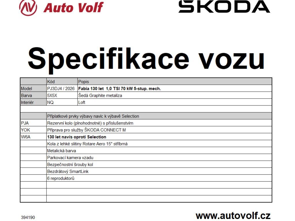 Škoda Fabia Hatchback 999,0 70 kw