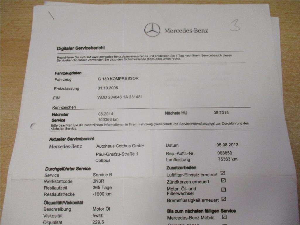 Mercedes-Benz Třídy C Sedan / Limuzína 1,8 l 115 kw