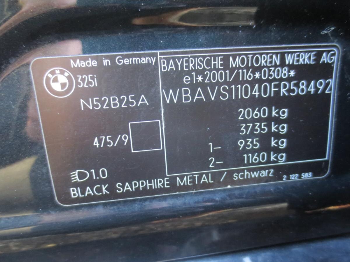 BMW Řada 3 Kombi 2,5 l 160 kw