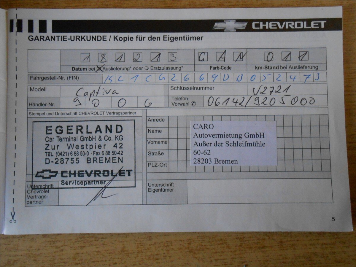 Chevrolet Captiva Kombi 2,2 l 135 kw