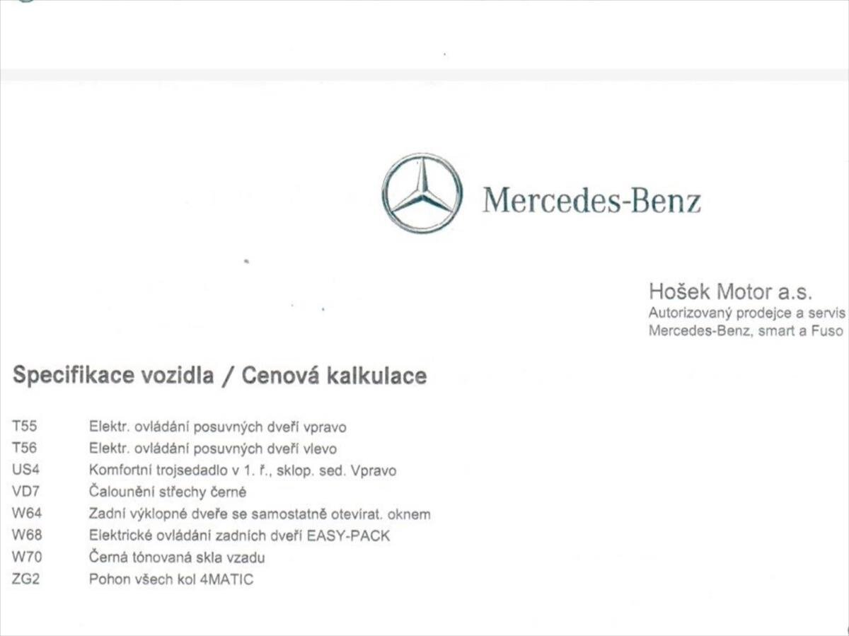 Mercedes-Benz Třídy V MPV 2,0 l 174 kw