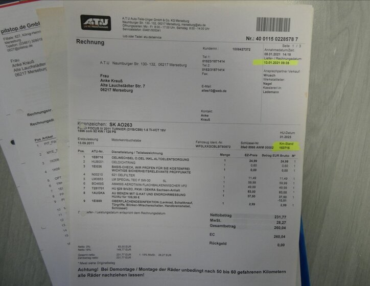 Ford Focus Kombi 1,6 l 92 kw