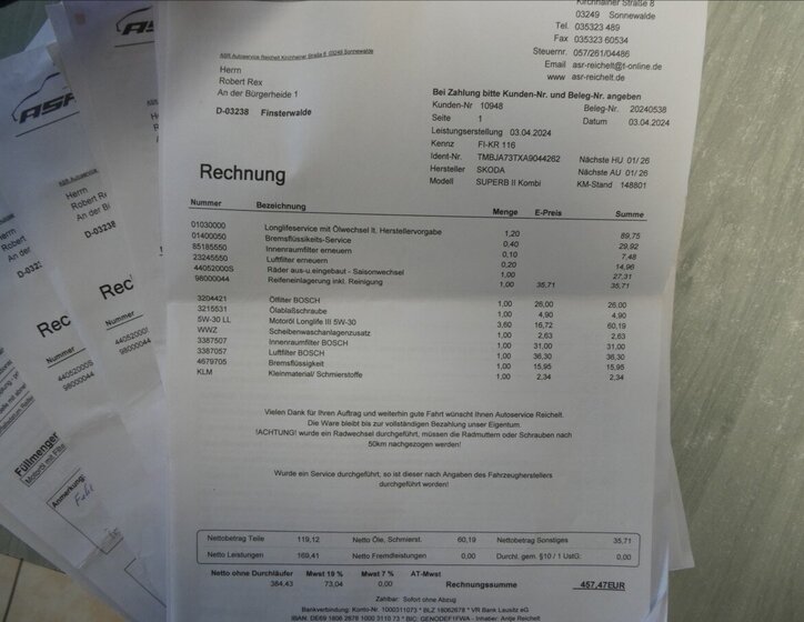 Škoda Superb Kombi 1,4 l 92 kw