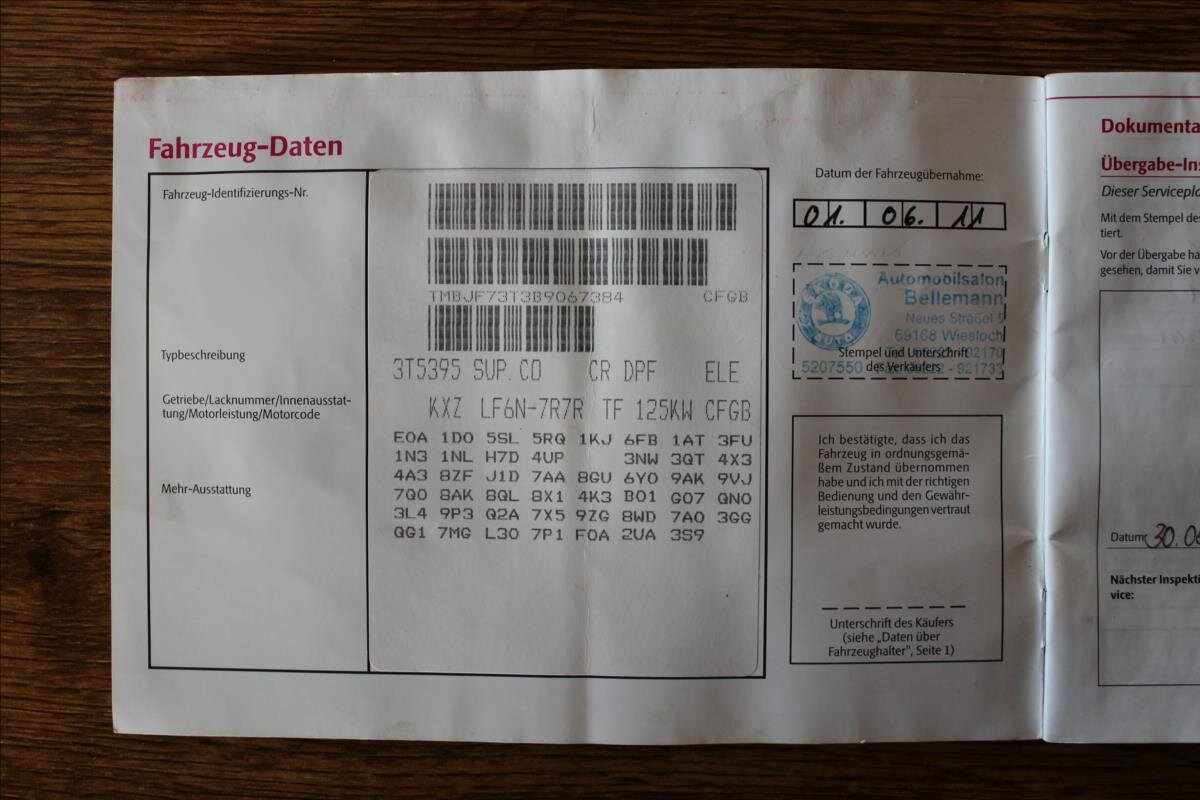 Škoda Superb Kombi 2,0 l 125 kw