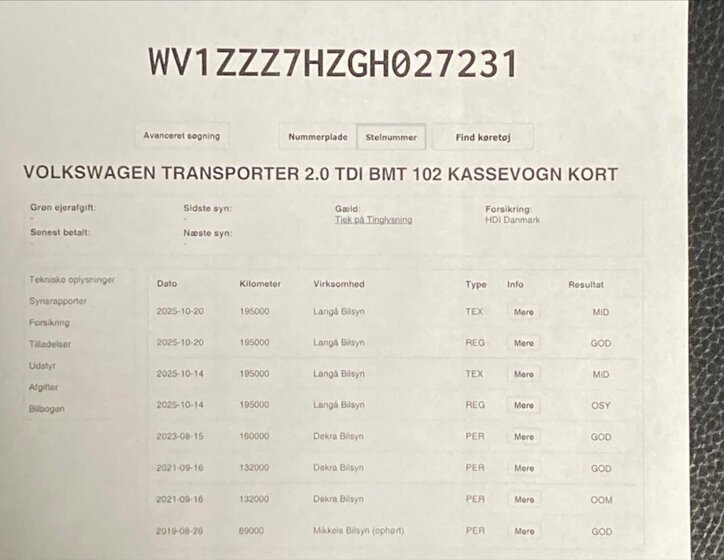 Volkswagen Transporter Ostatní 2,0 l 84 kw