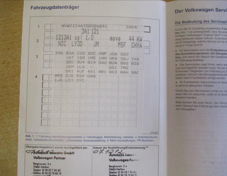 Volkswagen up! Hatchback 999,0 44 kw