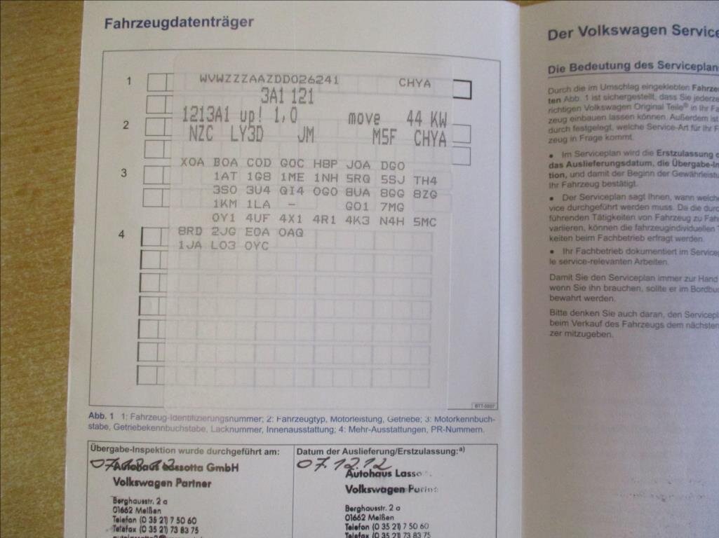Volkswagen up! Hatchback 999,0 44 kw