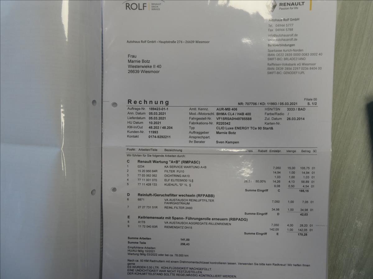 Renault Clio Hatchback 898,0 66 kw