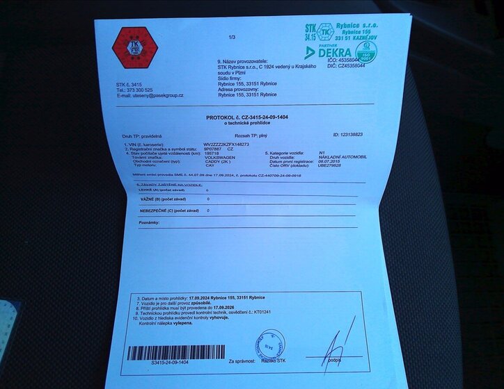 Volkswagen Caddy Kombi 1,6 l 75 kw