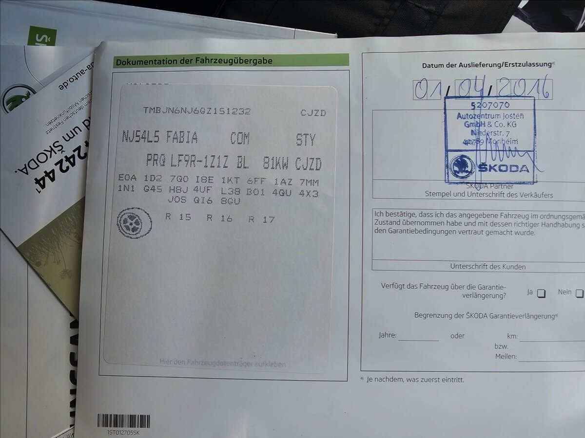 Škoda Fabia Kombi 1,2 l 81 kw