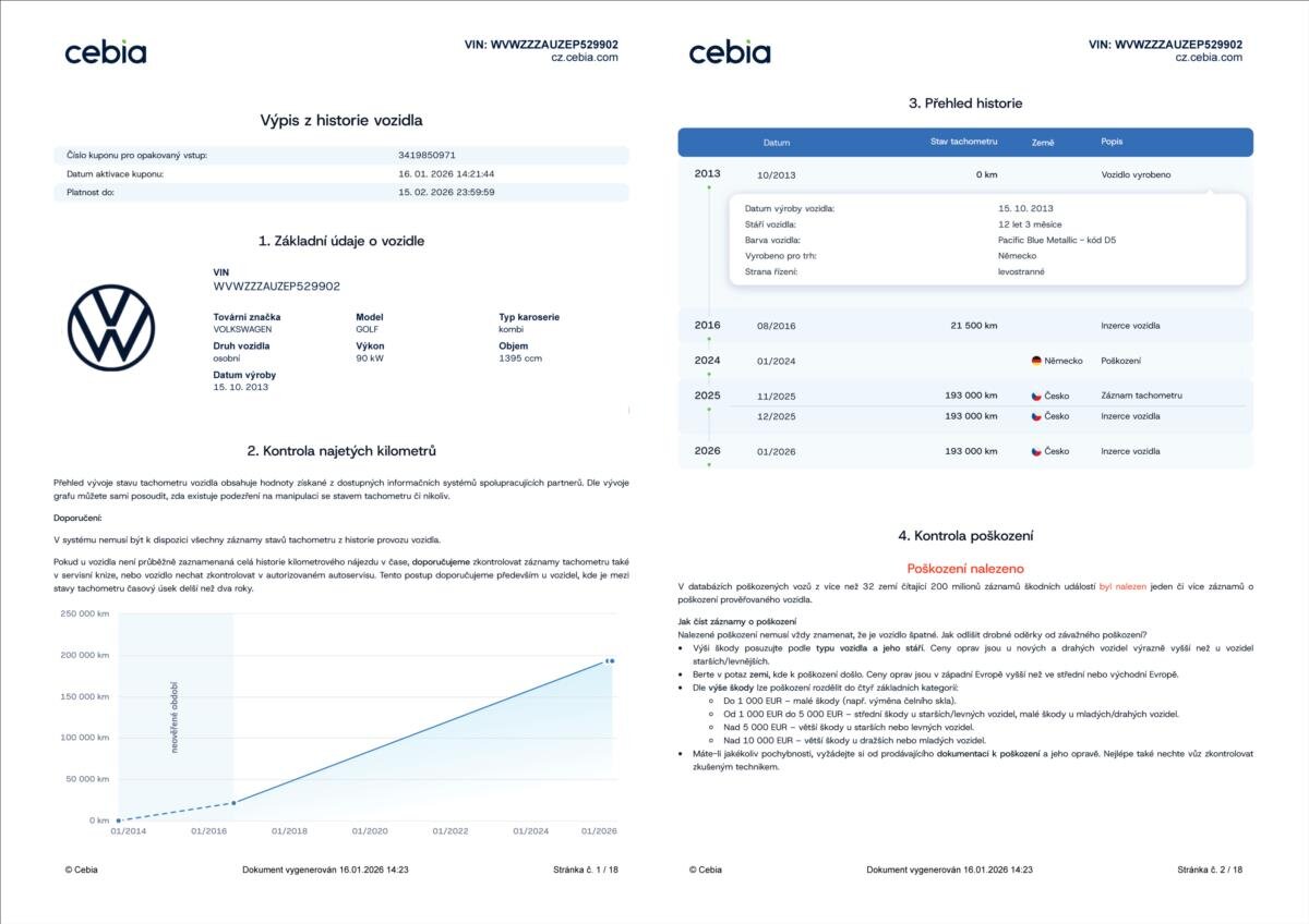 Volkswagen Golf Kombi 1,4 l 90 kw