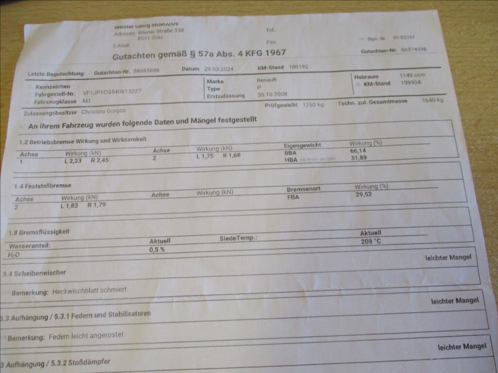 Renault Modus MPV 1,1 l 55 kw