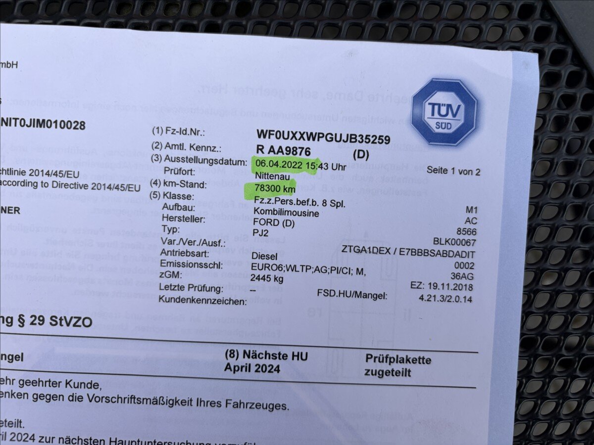 Ford Tourneo Connect Kombi 1,5 l 88 kw