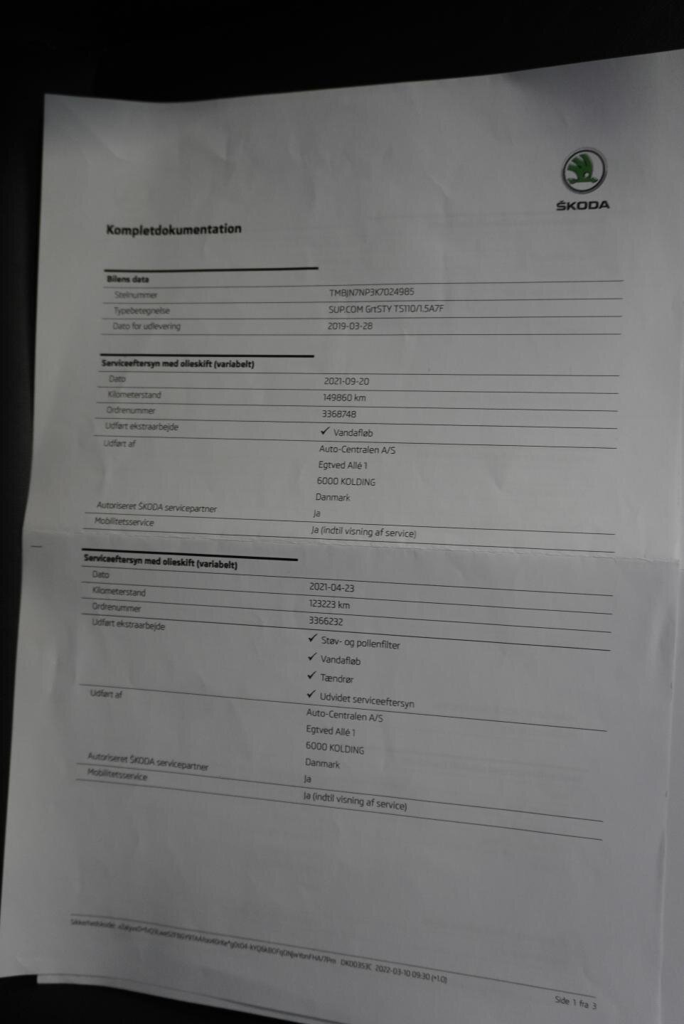 Škoda Superb Kombi 1,5 l 110 kw