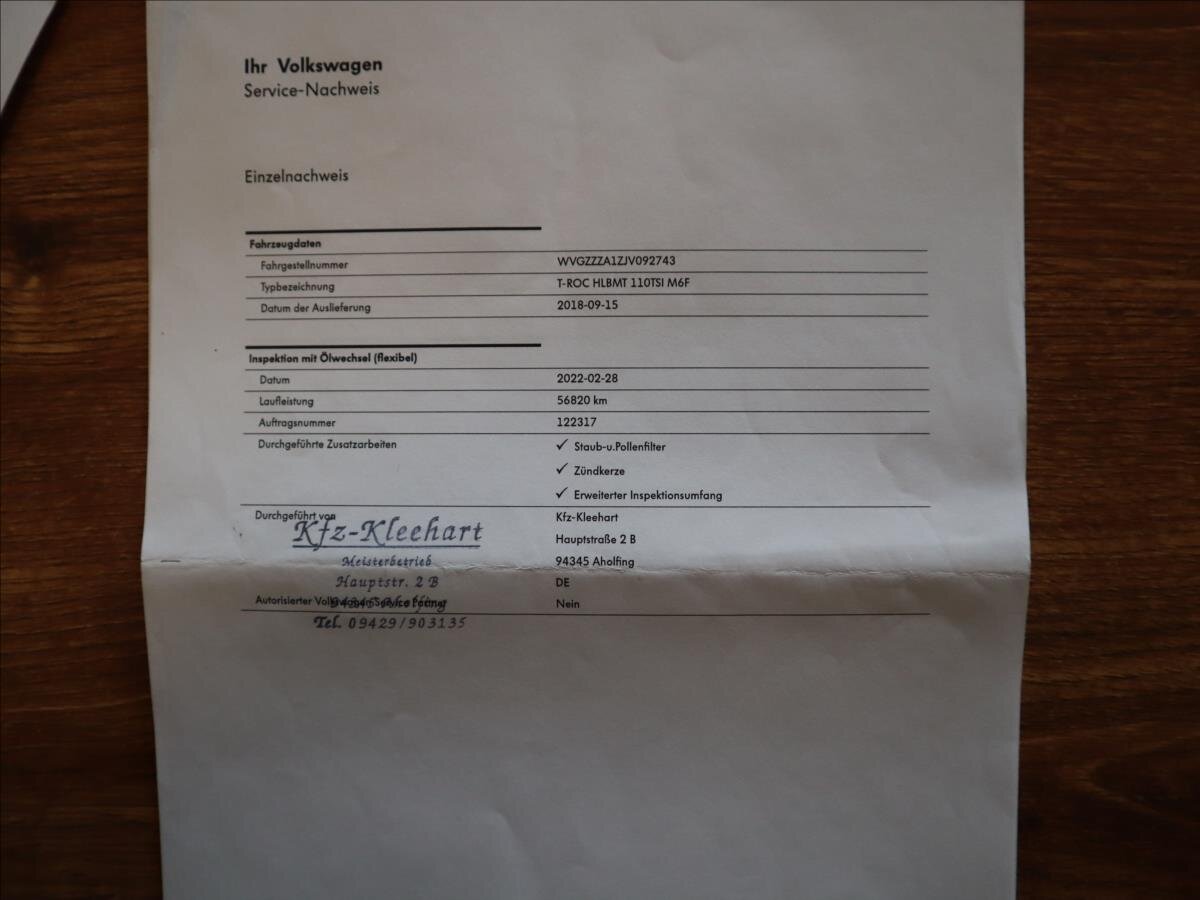 Volkswagen T-Roc CUV 1,5 l 110 kw