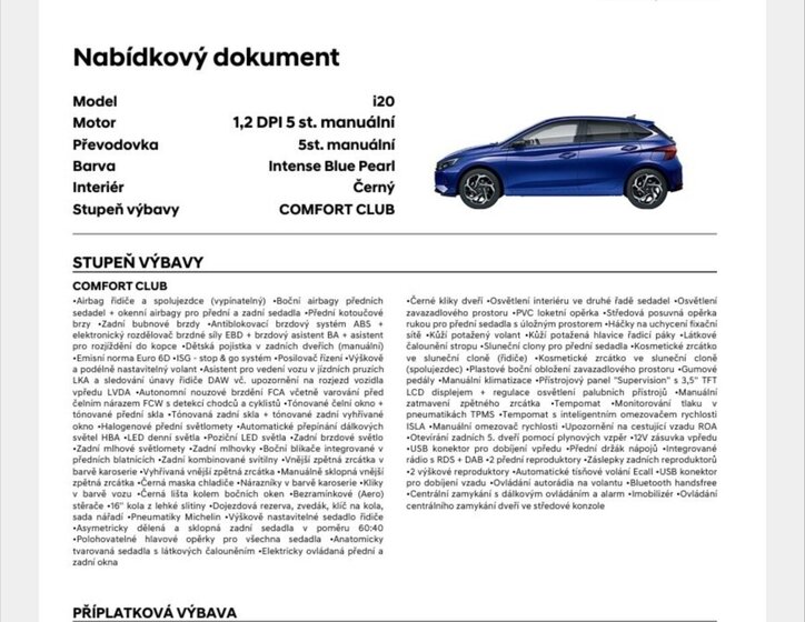Hyundai i20 Hatchback 0,0 62 kw