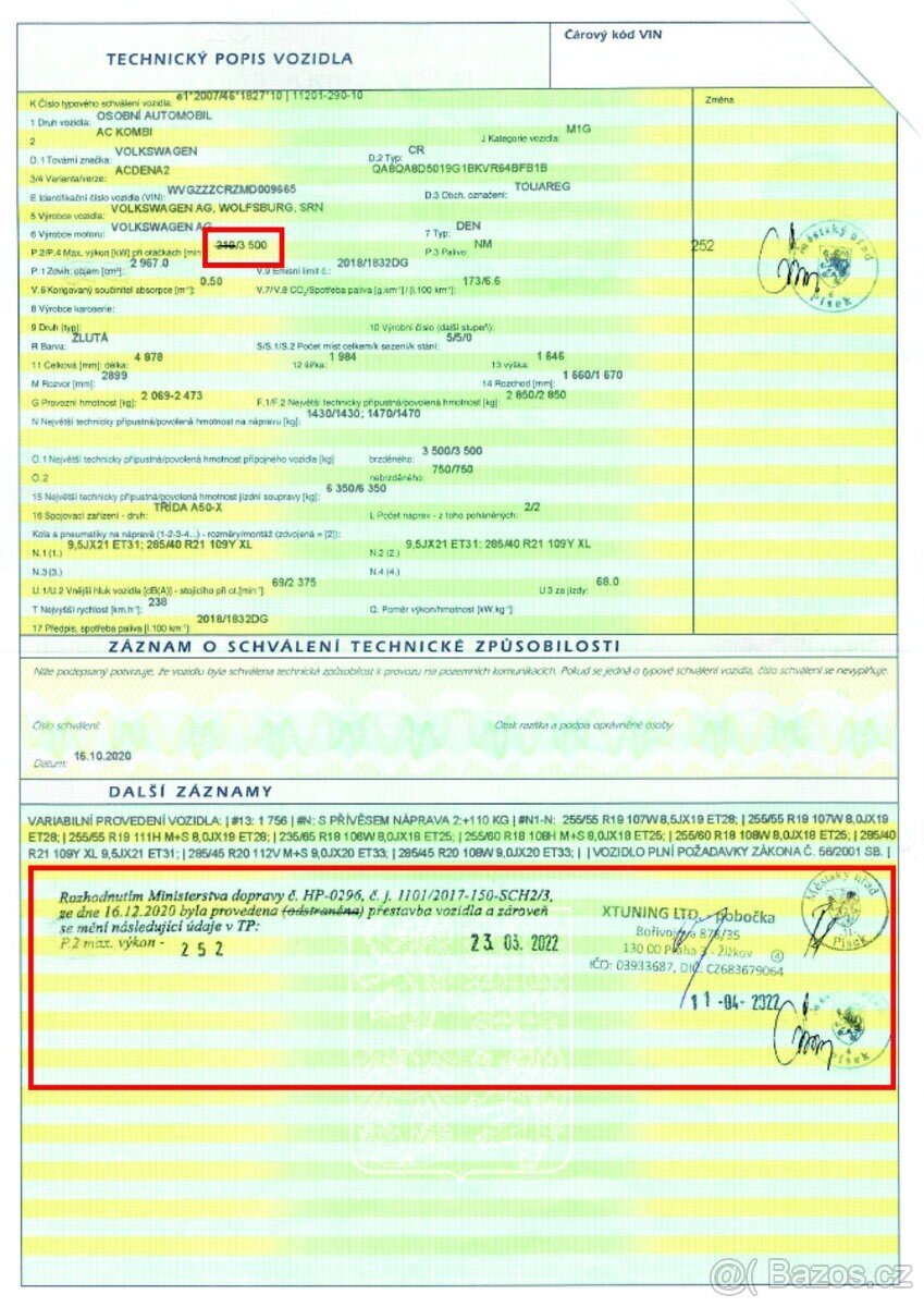 Volkswagen Touareg SUV / Terénní 0,0 252 kw