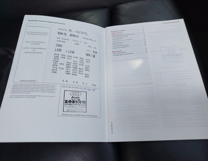 Audi A4 Kombi 2,0 l 140 kw
