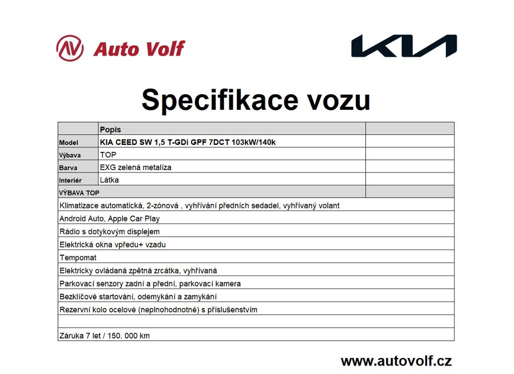 KIA Ceed Kombi 1,5 l 103 kw