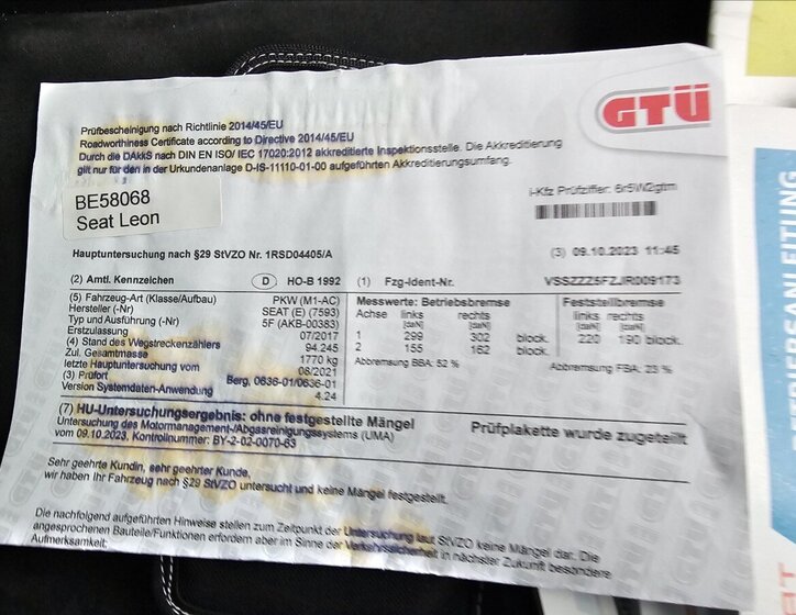 Seat Leon Hatchback 1,4 l 110 kw