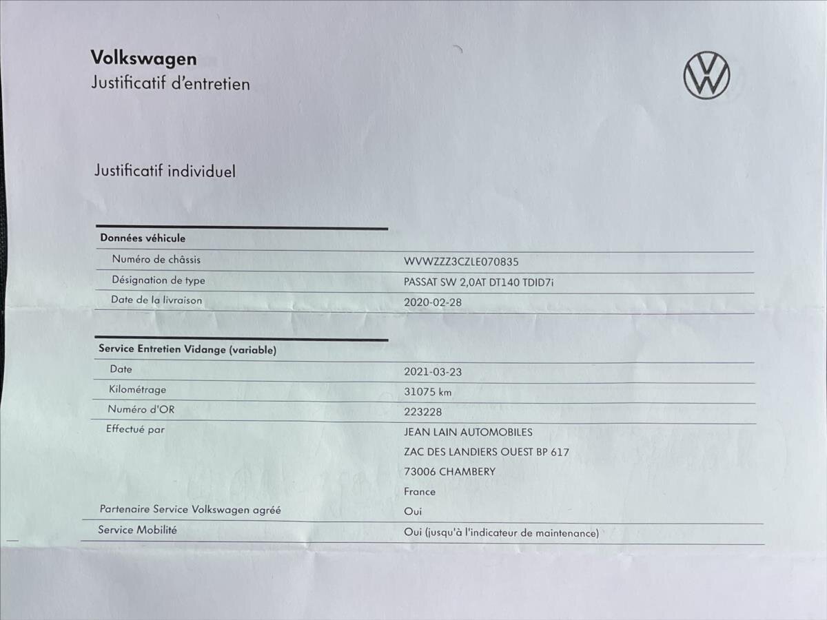 Volkswagen Passat Kombi 2,0 l 140 kw