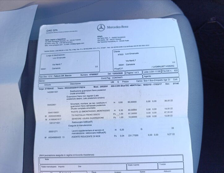 Mercedes-Benz Třídy C Kombi 2,1 l 150 kw