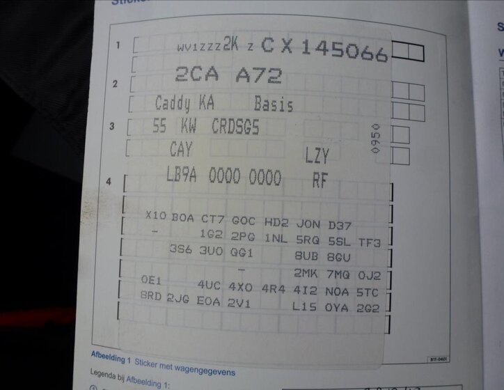 Volkswagen Caddy Skříň 1,6 l 55 kw