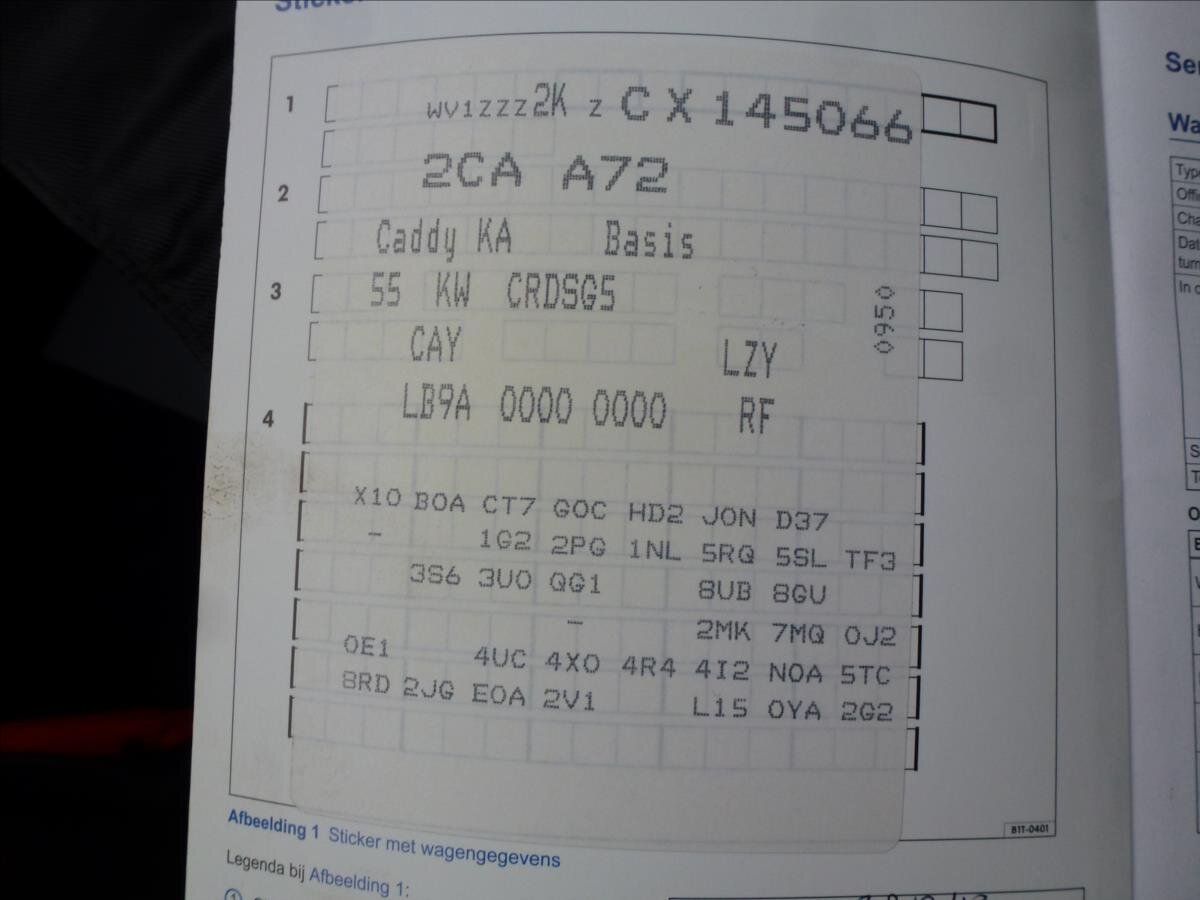 Volkswagen Caddy Skříň 1,6 l 55 kw