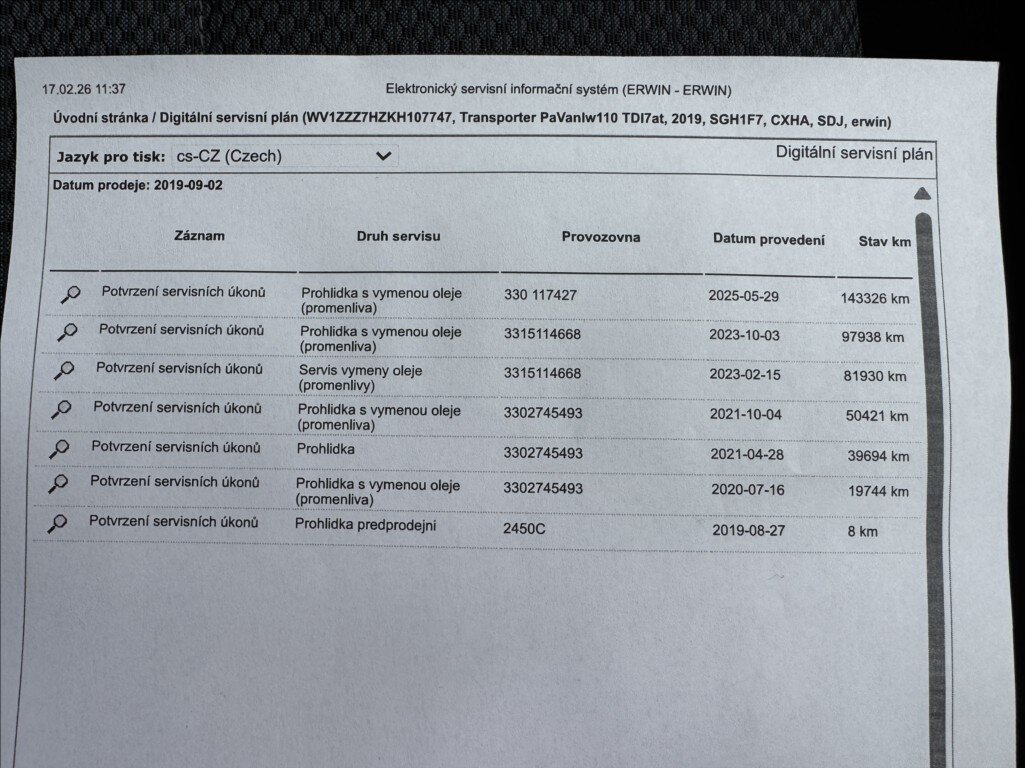 Volkswagen Transporter Skříň 2,0 l 110 kw