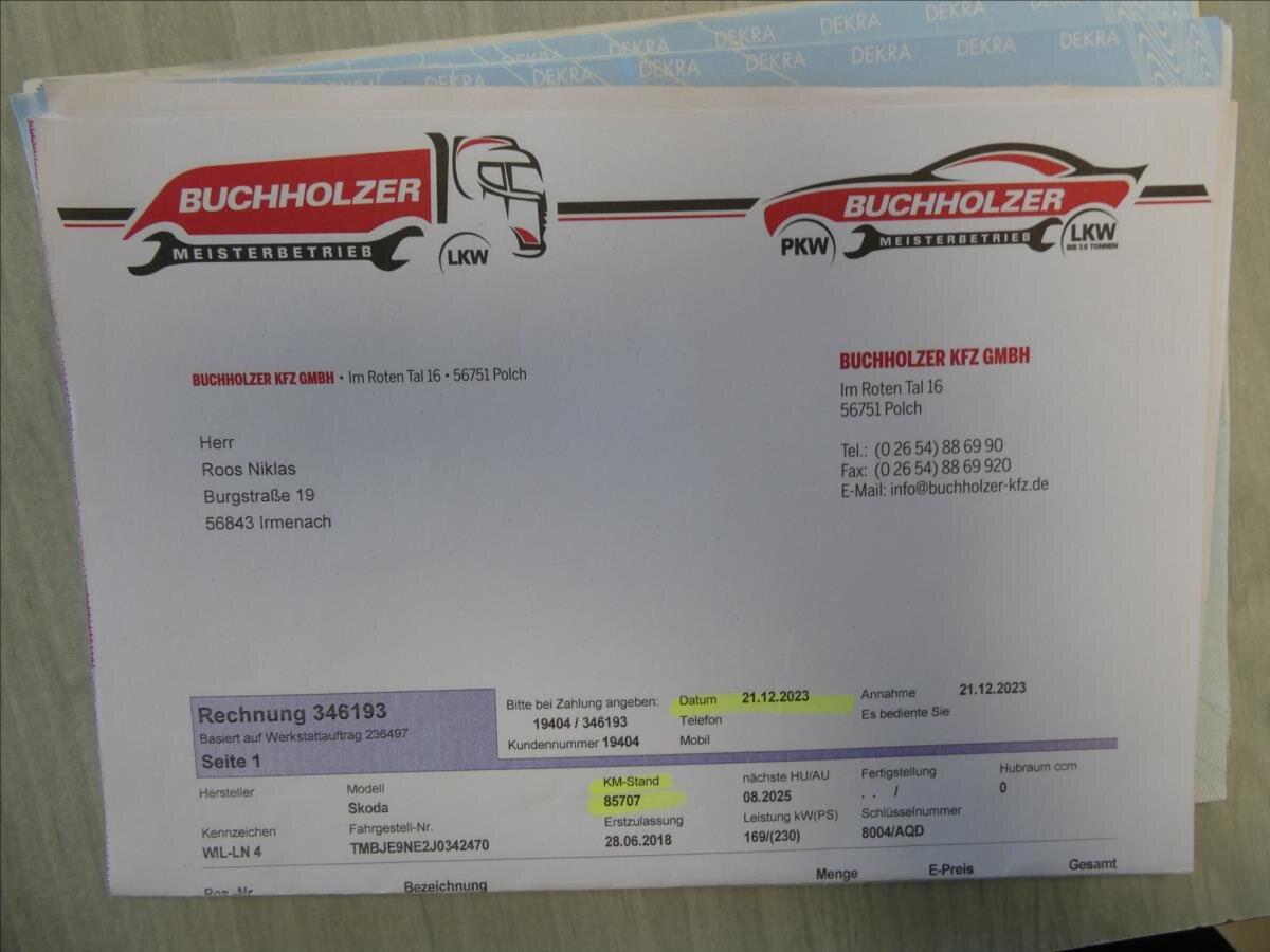 Škoda Octavia Kombi 2,0 l 169 kw