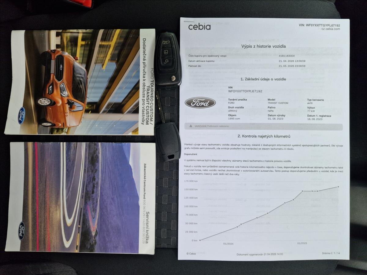 Ford Transit Custom Skříň 2,0 l 77 kw