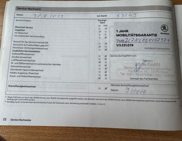 Škoda Octavia Kombi 1,4 l 103 kw