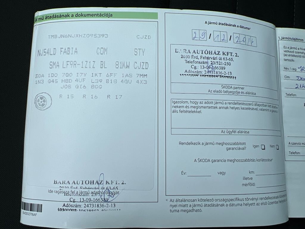 Škoda Fabia Kombi 1,2 l 81 kw