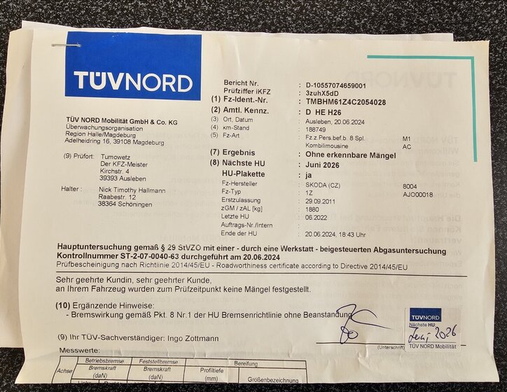 Škoda Octavia Kombi 1,2 l 77 kw