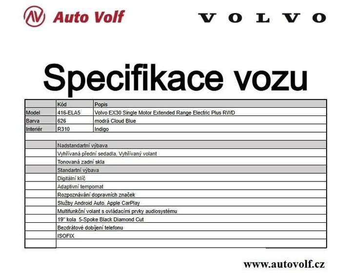 Volvo EX30 SUV / Terénní 1,0 200 kw