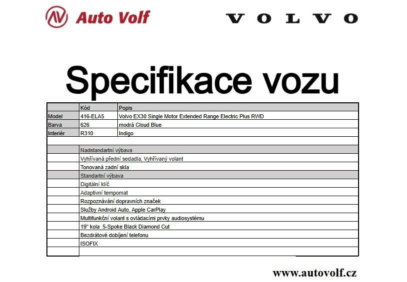 Volvo EX30 SUV / Terénní 1,0 200 kw