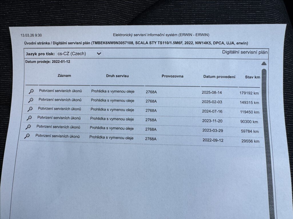 Škoda Scala Hatchback 1,5 l 110 kw